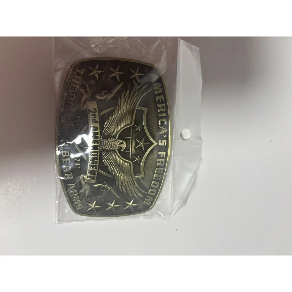 WESTERN BELT BUCKLE 2ND. AMENDMENT AMERICAN FREEDOM MEN/WOMEN